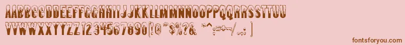 Almonte ffy Font – Brown Fonts on Pink Background