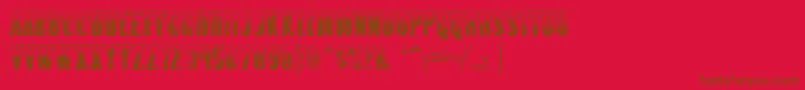 Almonte ffy Font – Brown Fonts on Red Background