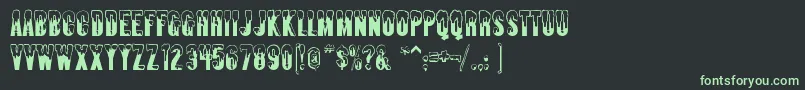 Almonte ffy Font – Green Fonts on Black Background