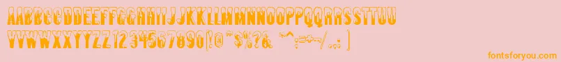 Almonte ffy Font – Orange Fonts on Pink Background