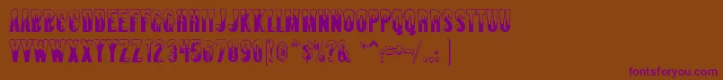 Almonte ffy Font – Purple Fonts on Brown Background