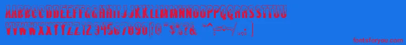 Almonte ffy Font – Red Fonts on Blue Background