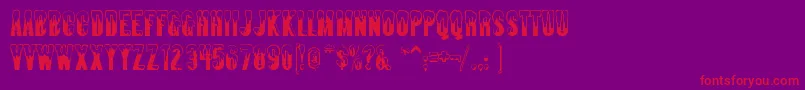 Almonte ffy Font – Red Fonts on Purple Background