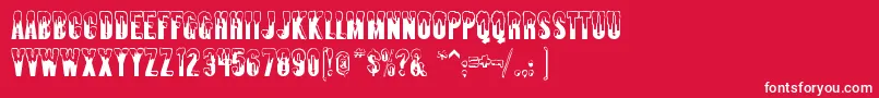 Almonte ffy Font – White Fonts on Red Background