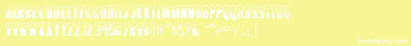 Almonte ffy Font – White Fonts on Yellow Background