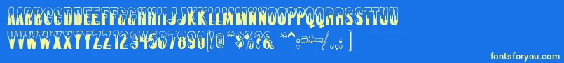 Almonte ffy Font – Yellow Fonts on Blue Background