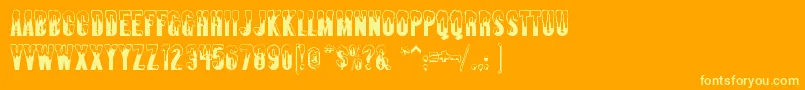 Almonte ffy Font – Yellow Fonts on Orange Background