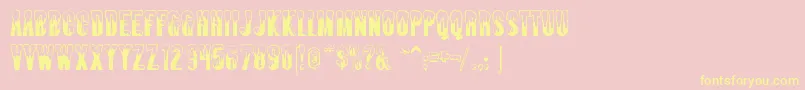 Almonte ffy Font – Yellow Fonts on Pink Background