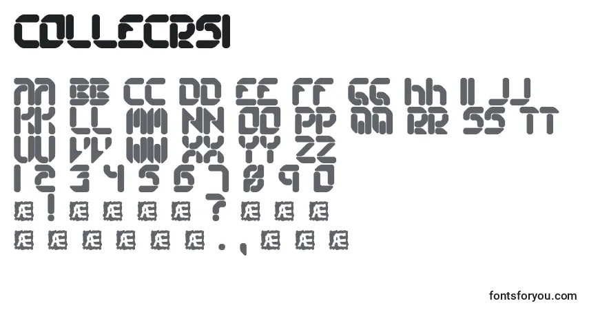 A fonte Collecrs1 – alfabeto, números, caracteres especiais