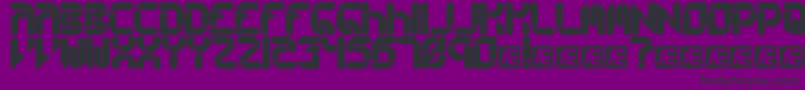 Collecrs1-Schriftart – Schwarze Schriften auf violettem Hintergrund