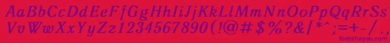 Antiqua2 Font – Purple Fonts on Red Background