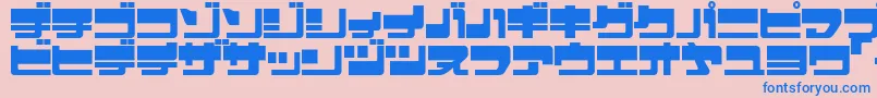 フォントEjecjup – ピンクの背景に青い文字