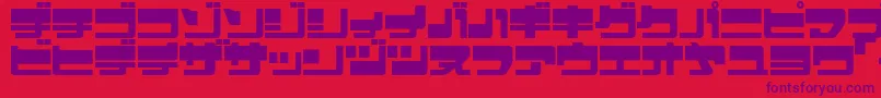 Ejecjup Font – Purple Fonts on Red Background