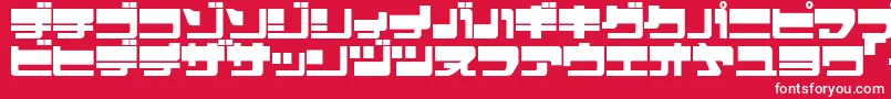 フォントEjecjup – 赤い背景に白い文字