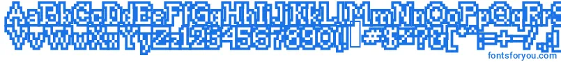 Thissmackyoutlin Font – Blue Fonts on White Background