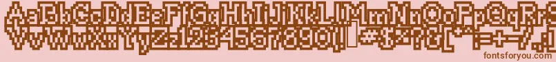 Thissmackyoutlin Font – Brown Fonts on Pink Background