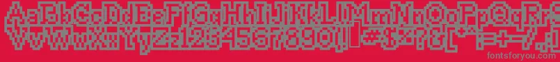 Thissmackyoutlin Font – Gray Fonts on Red Background