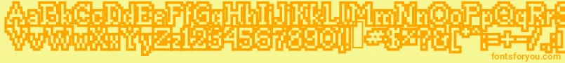 Thissmackyoutlin Font – Orange Fonts on Yellow Background