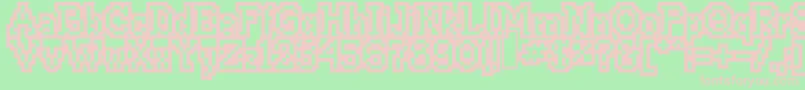Thissmackyoutlin Font – Pink Fonts on Green Background