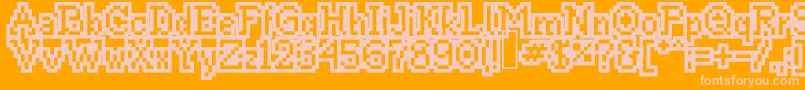 Thissmackyoutlin Font – Pink Fonts on Orange Background