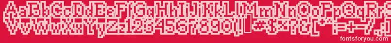 Thissmackyoutlin Font – Pink Fonts on Red Background