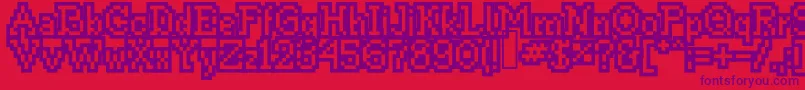 Thissmackyoutlin Font – Purple Fonts on Red Background