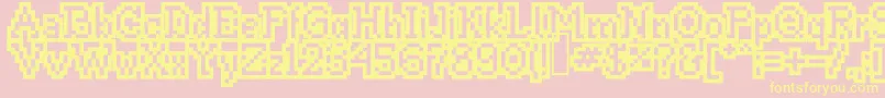 Thissmackyoutlin Font – Yellow Fonts on Pink Background