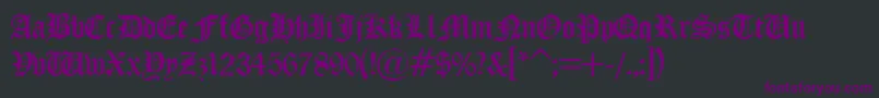 フォントOldchristmasRegular – 黒い背景に紫のフォント