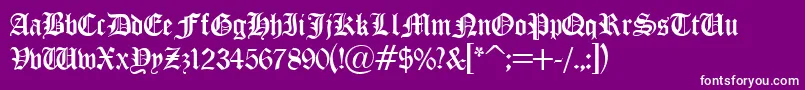 OldchristmasRegular Font – White Fonts on Purple Background