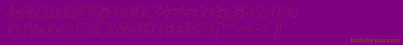 IntropolThinitalic Font – Brown Fonts on Purple Background