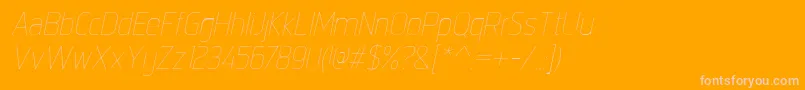 More about IntropolThinitalic Font IntropolThinitalic Font – Pink Fonts on Orange Background