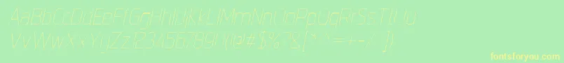 IntropolThinitalic Font – Yellow Fonts on Green Background