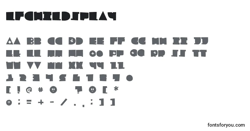 A fonte LfChildsplay – alfabeto, números, caracteres especiais