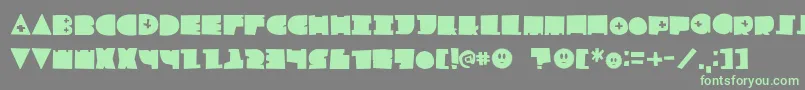 LfChildsplay Font – Green Fonts on Gray Background