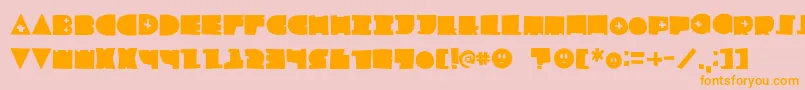 LfChildsplay Font – Orange Fonts on Pink Background