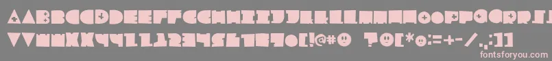 LfChildsplay-Schriftart – Rosa Schriften auf grauem Hintergrund