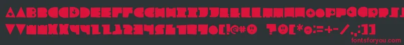 LfChildsplay Font – Red Fonts on Black Background