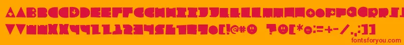 LfChildsplay Font – Red Fonts on Orange Background