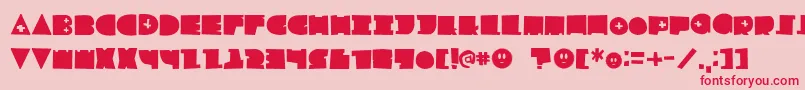 LfChildsplay Font – Red Fonts on Pink Background