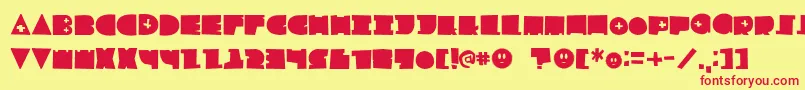 LfChildsplay Font – Red Fonts on Yellow Background