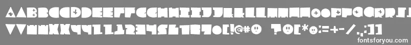 フォントLfChildsplay – 灰色の背景に白い文字