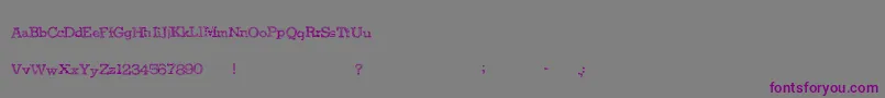 フォントJuicyboxes – 紫色のフォント、灰色の背景