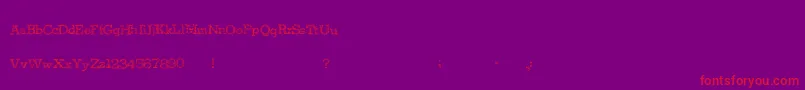 Juicyboxes Font – Red Fonts on Purple Background