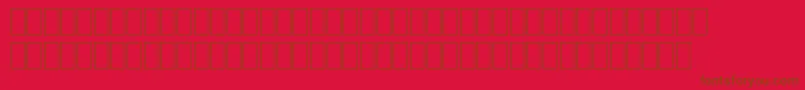 FabreseDemiaSwissCheese-fontti – ruskeat fontit punaisella taustalla