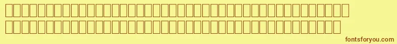FabreseDemiaSwissCheese Font – Brown Fonts on Yellow Background