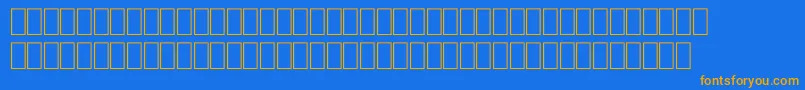 FabreseDemiaSwissCheese Font – Orange Fonts on Blue Background