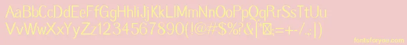 fuente CastamereSans – Fuentes Amarillas Sobre Fondo Rosa