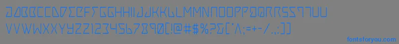 Шрифт Tracercond – синие шрифты на сером фоне