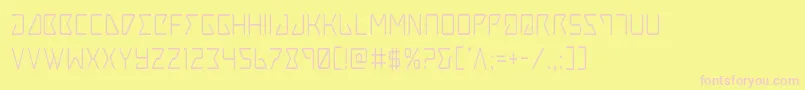 Tracercond-fontti – vaaleanpunaiset fontit keltaisella taustalla