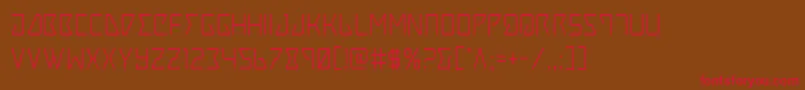 Tracercond Font – Red Fonts on Brown Background